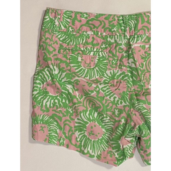 Lilly Pulitzer The Callahan Short Size 8 Pink Green White Floral 32" x 5" - Picture 6 of 10
